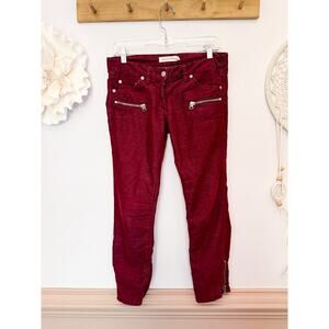 Isabel Marant Etoile Size 38 Wine Colored Corduroy Pants